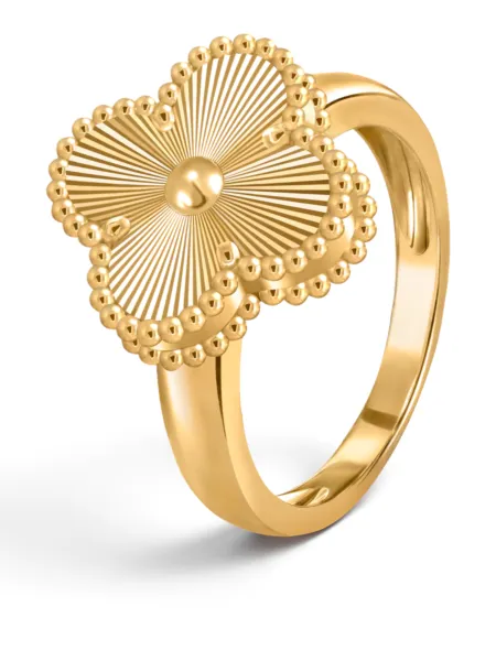 Anillo Van Cleef & Arpels Alhambra Dorado Texturado