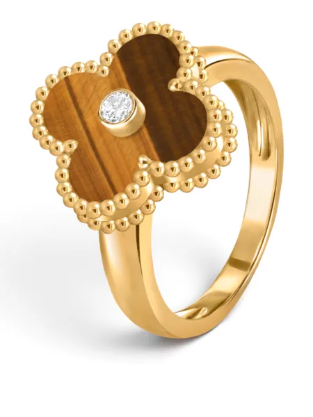 Anillo Van Cleef & Arpels Alhambra Marrón con Brillo
