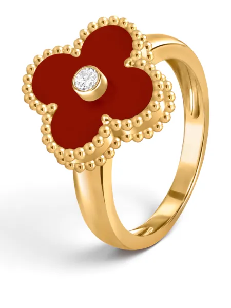Anillo Van Cleef & Arpels Alhambra Rojo con Brillo