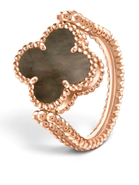 Anillo Van Cleef & Arpels Reversible Vintage Alhambra Gris