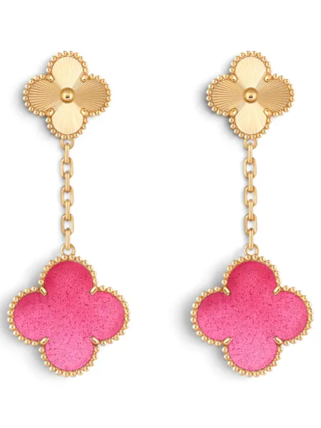 Aros Van Cleef & Arpels Magic Alhambra 2 Motivos Rosados con Dorado