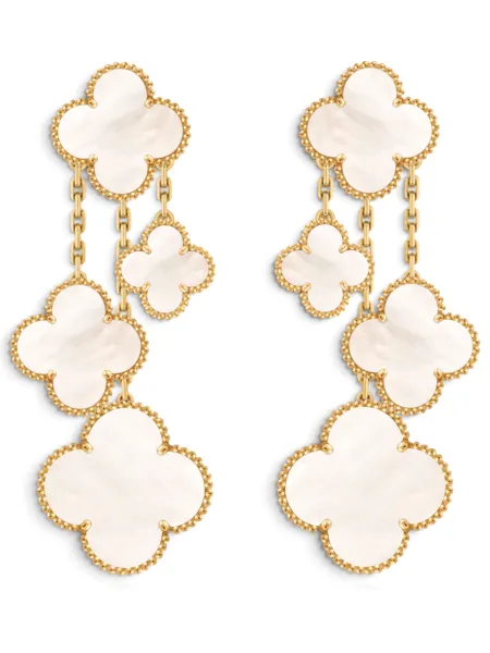 Aros Van Cleef & Arpels Magic Alhambra 4 Motivos Blancos