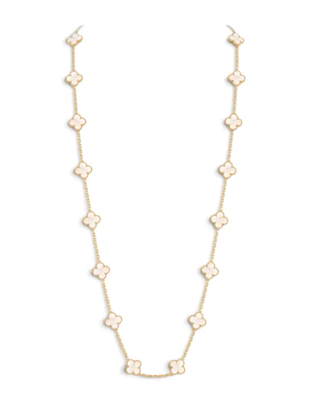 Collar Van Cleef & Arpels Sautoir Vintage Alhambra 20 Motivos Blanco