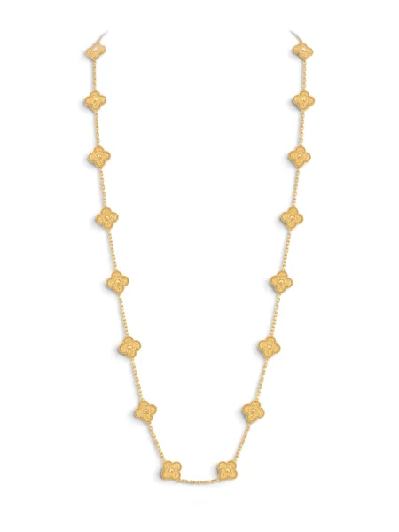 Collar Van Cleef & Arpels Sautoir Vintage Alhambra 20 Motivos Dorado Texturado
