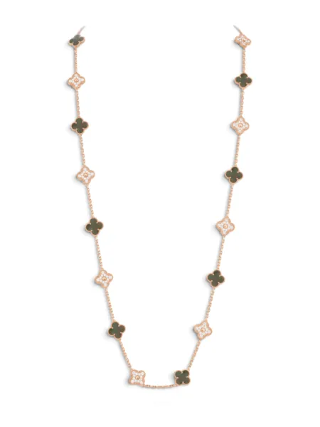 Collar Van Cleef & Arpels Sautoir Vintage Alhambra 20 Motivos Gris y Rosegold