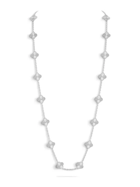Collar Van Cleef & Arpels Sautoir Vintage Alhambra 20 Motivos Plateado