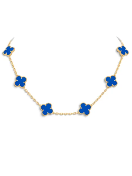 Collar Van Cleef & Arpels Vintage Alhambra 10 Motivos Azul