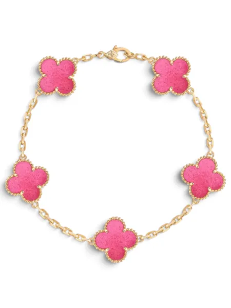 Pulsera Van Cleef & Arpels Vintage Alhambra 5 Motivos Rosada